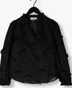 zwarte minus blouses piper v-neck blouse