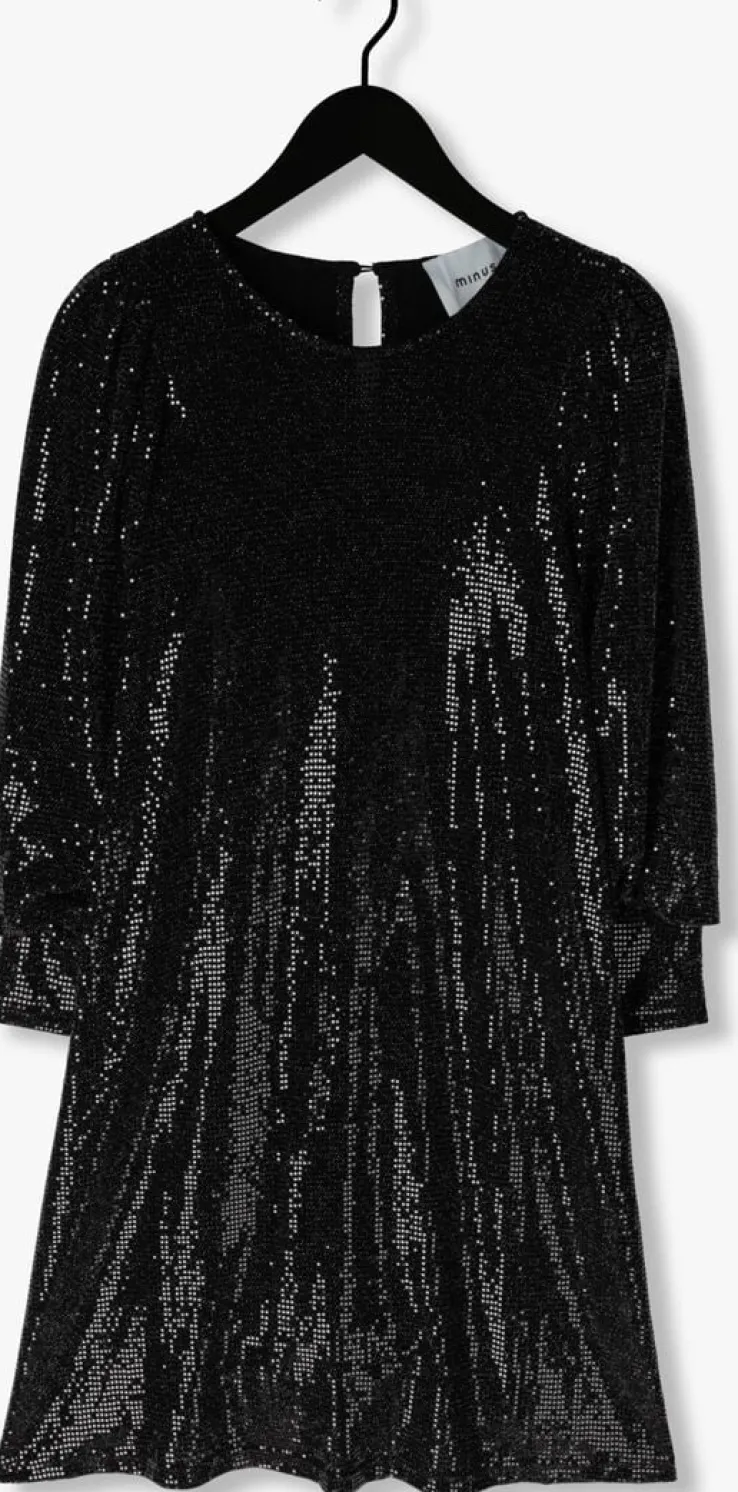 zwarte minus midi jurk jilana short dress