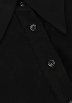 zwarte minus midi jurk lasina solid shirtdress