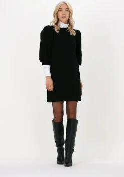 zwarte minus mini jurk mika 3/4 sleeve sweat dress
