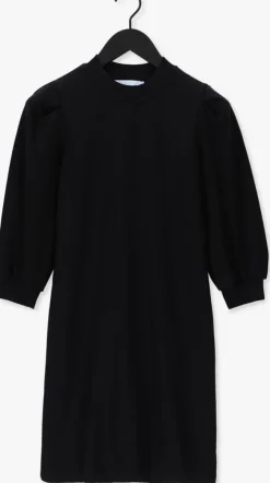 zwarte minus mini jurk mika 3/4 sleeve sweat dress