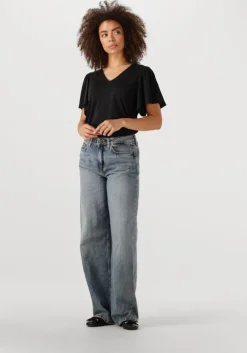 zwarte minus top rianne v-neck t-shirt