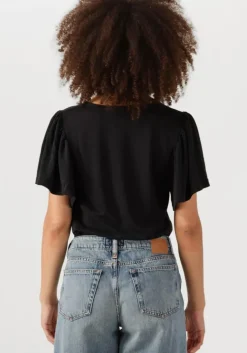 zwarte minus top rianne v-neck t-shirt