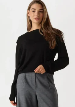 zwarte minus trui msmekira solid knit pullover