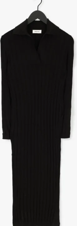 zwarte modström midi jurk avery dress