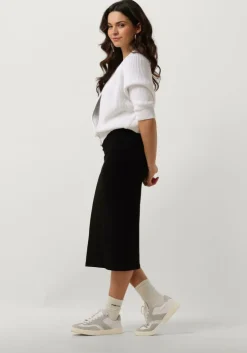 zwarte modström midi jurk tulla x-long