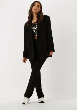 zwarte modström pantalon gale straight pants