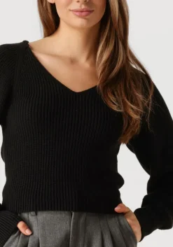 zwarte modström top galenmd short v-neck