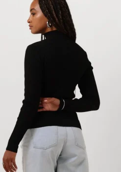 zwarte modström tops & t-shirts krissamd zip t-neck