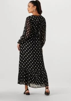 zwarte moliin maxi jurk queen