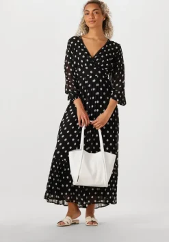 zwarte moliin maxi jurk queen