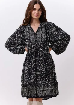 zwarte moliin midi jurk salome