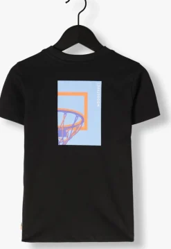 zwarte moodstreet polo t-shirt lewis basketball