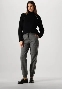 zwarte mos mosh trui zora bead highneck knit