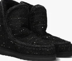 zwarte mou enkellaarsjes inner wedge tweed