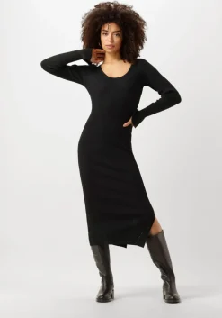 zwarte moves midi jurk angila