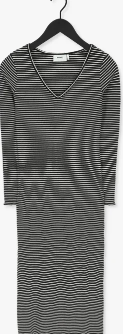 zwarte moves midi jurk molisa-ls