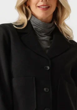 zwarte msch copenhagen mantel mschboone josia short jacket