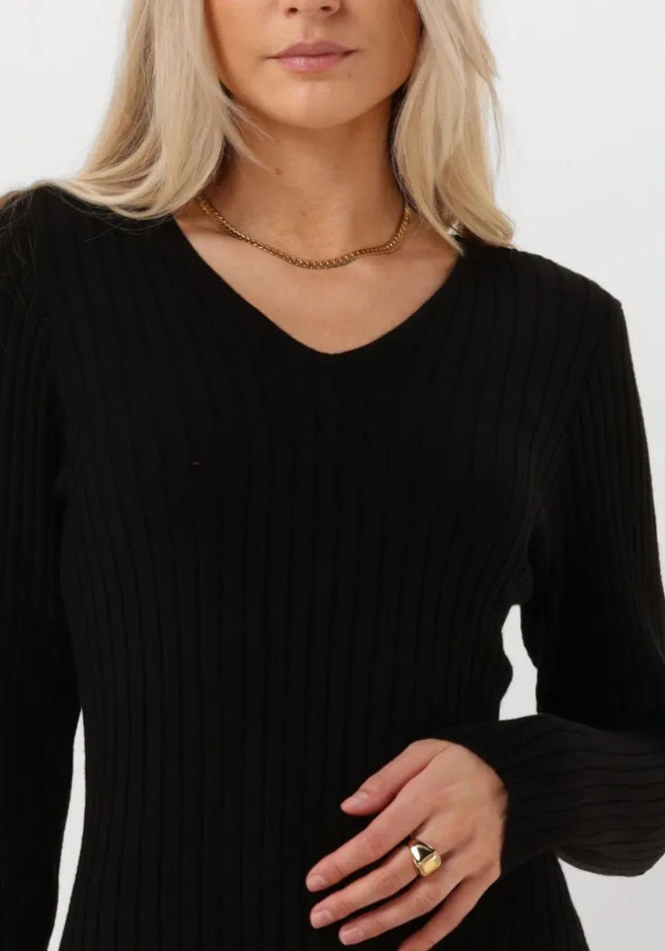 zwarte msch copenhagen midi jurk mschrenana rachelle v dress