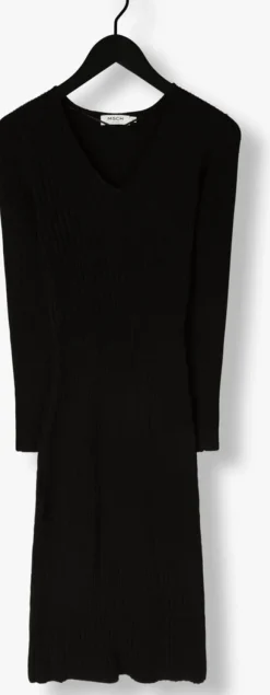 zwarte msch copenhagen midi jurk mschrenana rachelle v dress