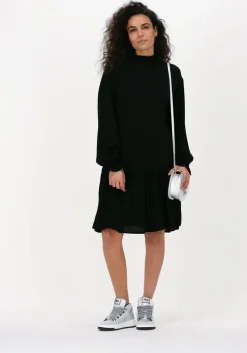 zwarte na-kd mini jurk frill detail mini dress