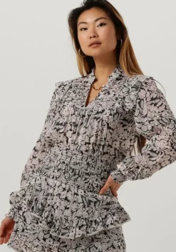 zwarte neo noir blouses hama sweet floral blouse