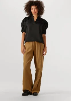 zwarte neo noir blouses roella heavy sateen blouse