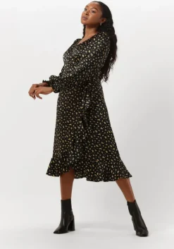 zwarte neo noir midi jurk eva precious rose dress