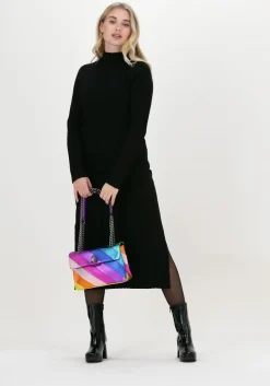zwarte neo noir midi jurk gaby knit dress