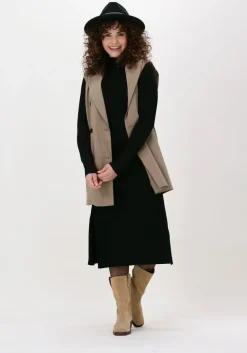 zwarte neo noir midi jurk gaby knit dress