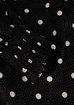 zwarte neo noir midi jurk eva retro dot dress