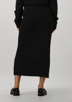 zwarte neo noir midirok ashanti knit skirt