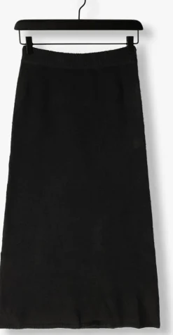 zwarte neo noir midirok ashanti knit skirt