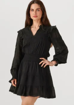 zwarte neo noir mini jurk aran s voile dress