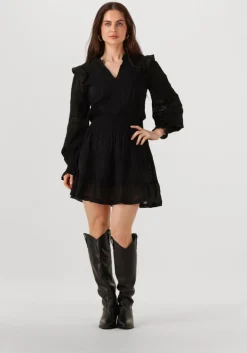 zwarte neo noir mini jurk aran s voile dress