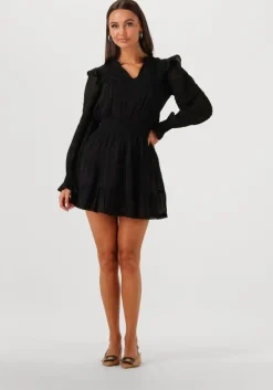 zwarte neo noir mini jurk aran s voile dress