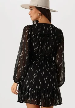 zwarte neo noir mini jurk bethie flower branch dress