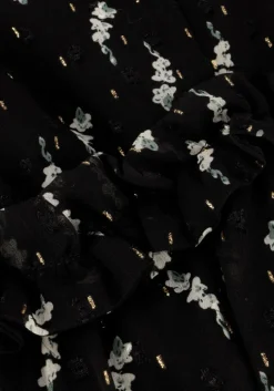 zwarte neo noir mini jurk bethie flower branch dress
