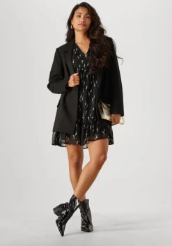 zwarte neo noir mini jurk bethie flower branch dress