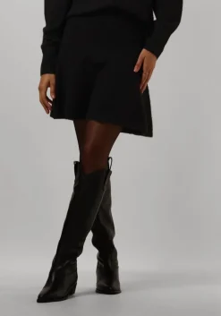 zwarte neo noir minirok gisa knit skirt