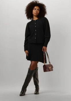 zwarte neo noir minirok gisa knit skirt