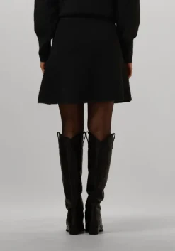 zwarte neo noir minirok gisa knit skirt