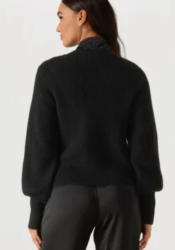 zwarte neo noir vest muscado knit cardigan