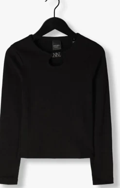 zwarte nik & nik top presley ls rib top