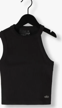 zwarte nik & nik top shoulder rib top