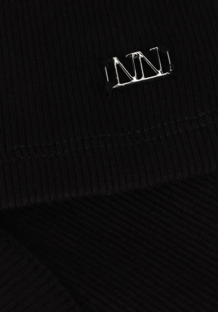 zwarte nik & nik top shoulder rib top