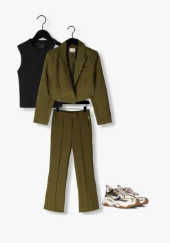 zwarte nik & nik top shoulder rib top