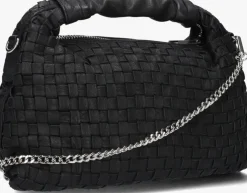 zwarte núnoo schoudertas dandy braided washed