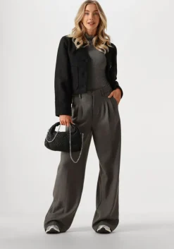 zwarte núnoo schoudertas dandy braided washed
