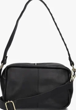 zwarte núnoo schoudertas ellie disco gold